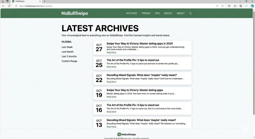 Nobullswipe latest archives: Complete Guide and Updates